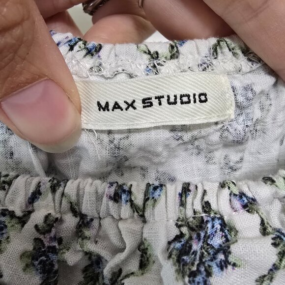 Max Studio Block Print Ruffle Dress - Picture 3 of 5